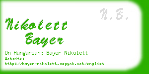 nikolett bayer business card